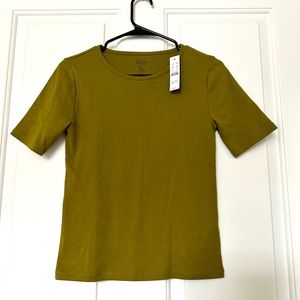 JCrew half sleeve olive green shirt